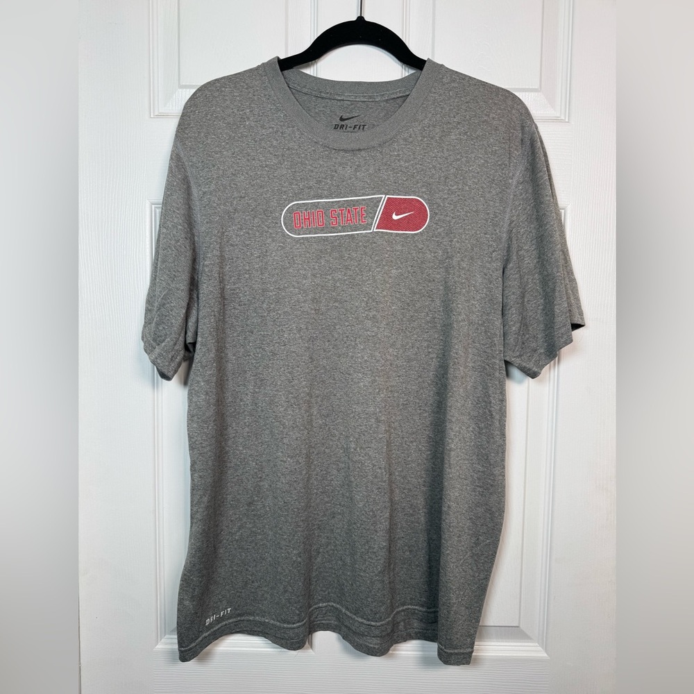 Nike Ohio State Buckeyes Dri-FIT T Shirt Men’s L Gray OSU Football